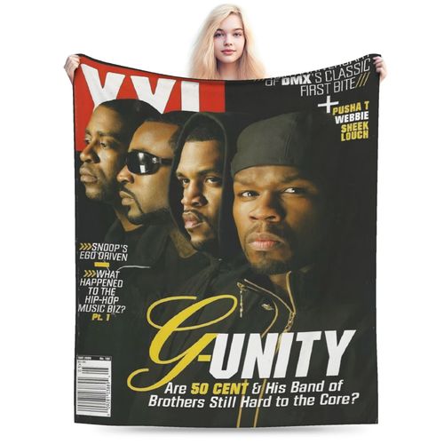 Couverture En Flanelle Ultra Douce Inspiree Du Hip-Hop - Design Urbain Aux Couleurs Vives, Couverture Confortable Toutes Saisons Pour Salon, Bureau, Voyages Et Cadeaux, Couverture Hip-H