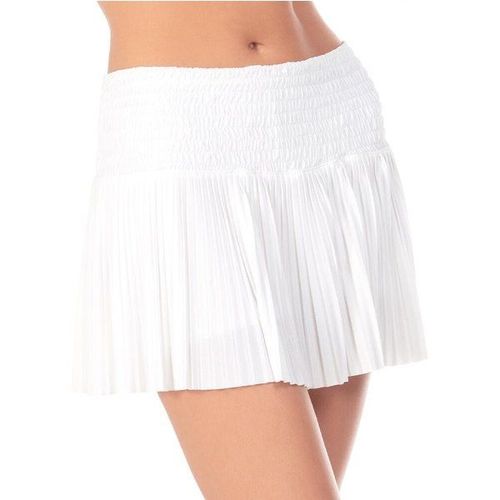 Pleated Smocked 14in Jupe Femmes - Blanc