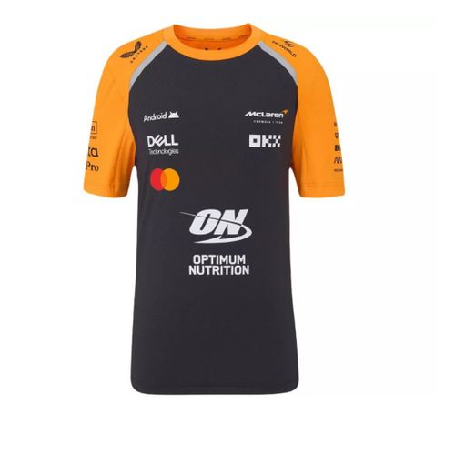 T-Shirt Officiel Enfant Mc Laren Formule 1 Officiel Unisexe Gris Phantom/Papaya