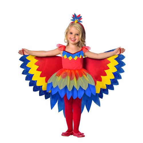 Déguisement Perroquet Coloré Fille - Taille: 3 - 5 Ans (104 Cm)