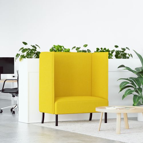 Vidaxl Canapé Haut Jaune Clair 109x56x121 Cm Tissu
