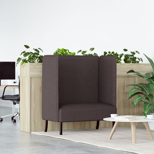 Vidaxl Canapé Haut Dossier Marron Foncé 109x56x121 Cm En Tissu