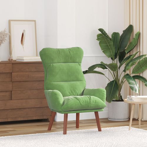Vidaxl Fauteuil Relaxant En Velours Vert Clair
