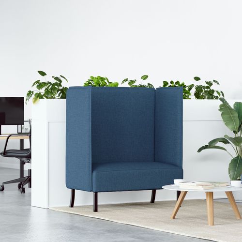 Vidaxl Canapé Haut Dossier Bleu 109x56x121 Cm Tissu