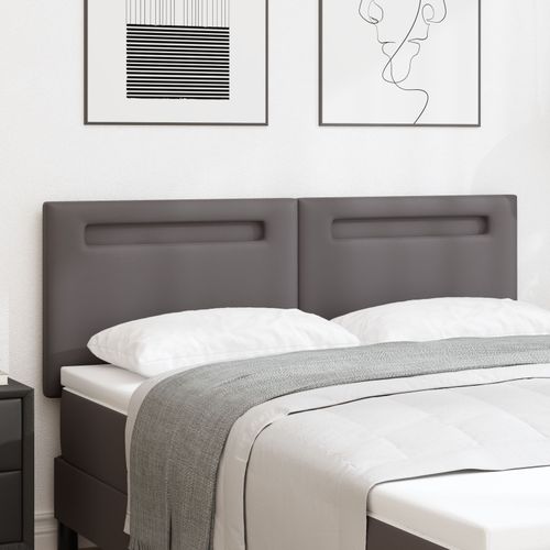 Tête De Lit Vidaxl Au Design Simple Gris 140 Cm En Simili Cuir