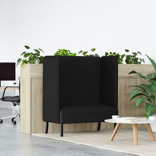 Vidaxl Canapé Haut Noir 109x56x121 Cm Tissu