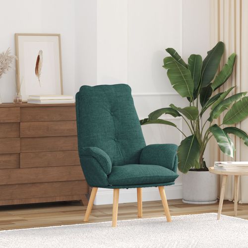 Vidaxl Fauteuil Relaxant Vert Foncé Tissu