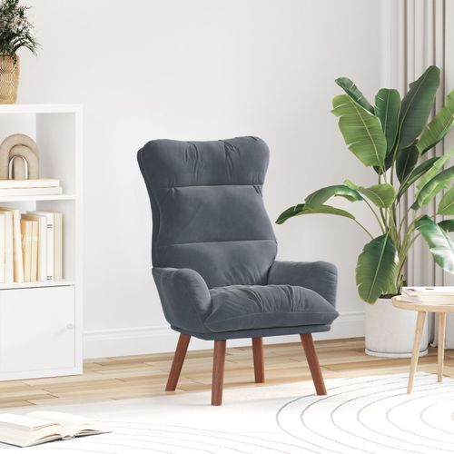 Vidaxl Fauteuil Relaxant En Velours Gris Foncé