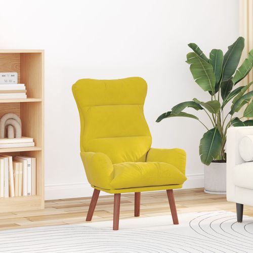 Vidaxl Fauteuil Relaxant En Velours Jaune