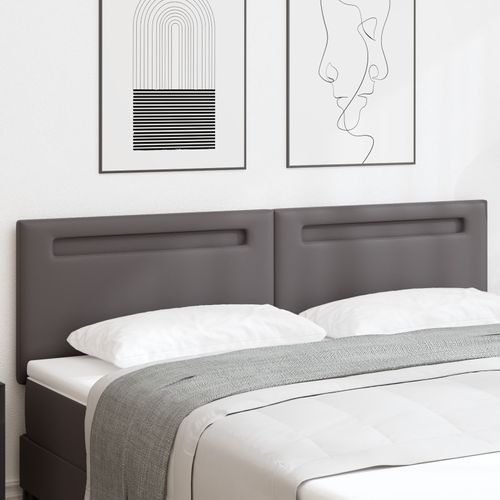 Cabeza De Lit Vidaxl Design Simple Gris 180 Cm Cuir Synthétique