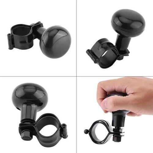Yctze Bouton De Volant, Noir Universel Voiture Robuste Bouton De Volant Spinners Poignée Boule Accessoires De Volant