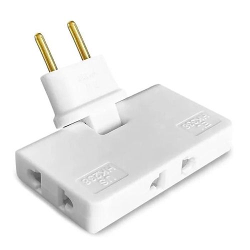 Multiprise Plate Derriere Meuble avec 3 Prises | Prise Plate avec Connexion Pivotante à 180 | Multiprise Murale avec Adaptateur