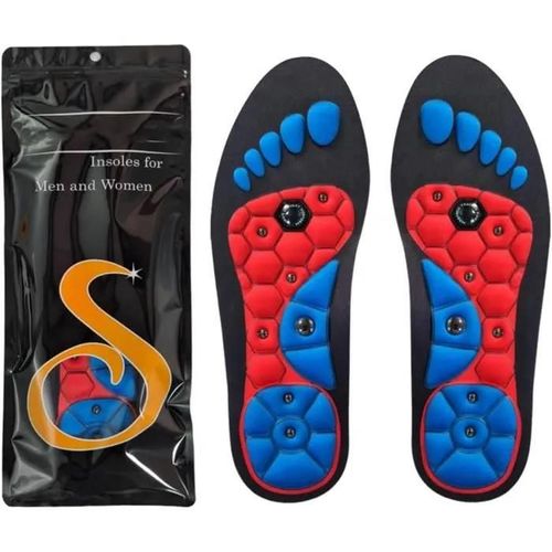 Semelles Akusoli, Akusoli Semelles Magnétique, Akusoli Semelles D\'acupression Magnétiques, Semelles Orthopédiques, Taille: S 