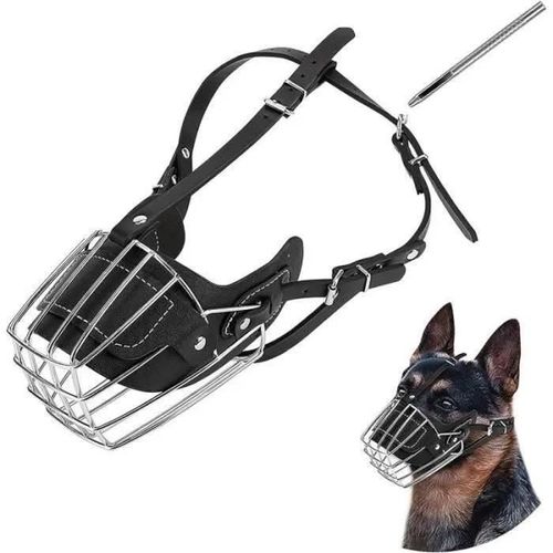 Muselière Pour Chienystp Panier En Métal Pour Le Visage Du Chien Bouche Respirante Laisse En Cuir Pour Grands Chiens De Taille L