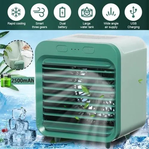 Mini climatiseur USB - Mini Refroidisseur d\'air Portable - 3 Vitesses - Vert