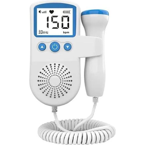 Joulli Moniteur De Fréquence Cardiaque F?tal Doppler Détecteur De Fréquence Cardiaque Pour Bébé Grossesse Maternel, Bleu