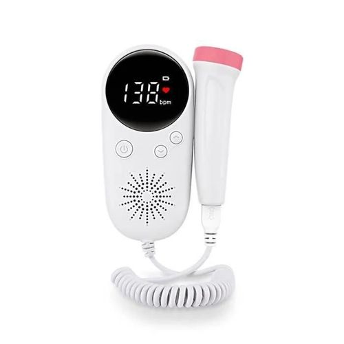 Rose - Moniteur De Fréquence Cardiaque Pour Bébé, Sonde Professionnelle Haute Sensibilité, Adaptée Aux Mères Enceintes-Rose