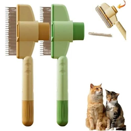 Peigne Anti-Puces Pour Animaux De Compagnie, Brosse De Toilettage Pour Chats À Poils Courts Et Longs, Brosse De Toilettage
