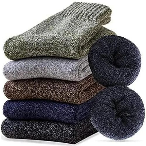 Chaussette Chaude Homme, 5 Paires Épaisses Douces Chaussette Laine Homme, Appropriés Port Quotidien, Ski, Travail En Extérieur