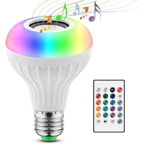 Ampoule Bluetooth Led - 2 En 1 Lampe - Couleurs E27 Enceinte Musique - Hauts-Parleurs Rgb Lampe Couleur