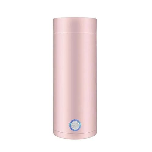 Rose - Mini Bouilloire Electrique de Voyage, 2 en 1 Tasse Chauffante Electrique, 400ml Bouilloire Electrique Portable pour Thé, Café-EU