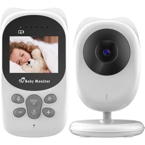 Blanc - Acelife Babyphone Vidéo Caméra Écran 2,4 Pouces Moniteur Bébé -Interphone Température Berceuses Vision Nocturne Mode Vox