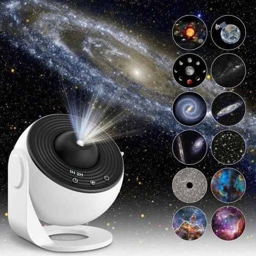 Projecteur D\'étoiles De Planétarium, Projecteur De Galaxie, Néon, Veilleuse De Ciel Étoilé Réaliste Avec 12 Disques De Film,