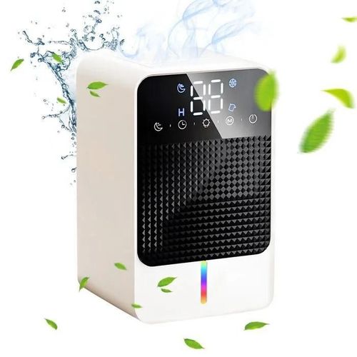 WELAN Déshumidificateurs d air 1500ML,Deshumidificateur Electrique Portable Silencieux,LED 7 Colorées Pour Bain,Chambre,Armoire