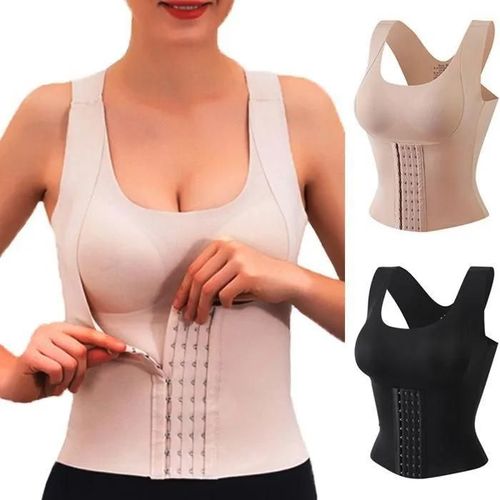 M - Beige - Corset Femme - Bouton-Forme-Abdominoplastie - Beige
