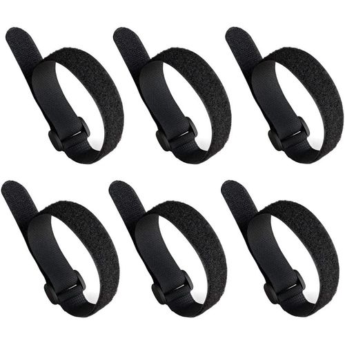 30pcs 20cm Black Cable Straps,Reusable Cable Ties,Cable Tie Straps,Hook and Loop Fastening Straps for Cable Management