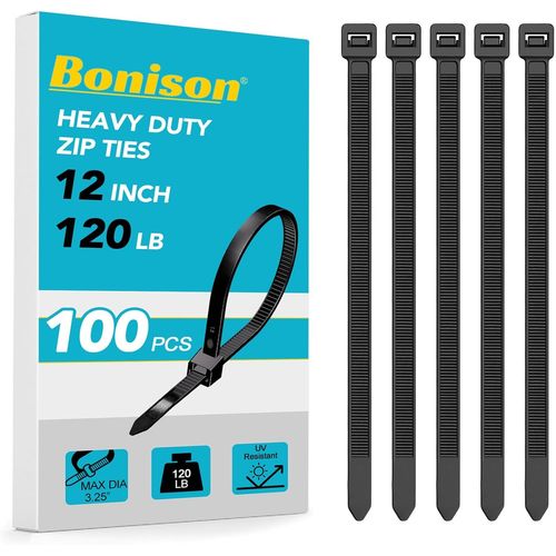 100 Pack Zip Ties (12"")