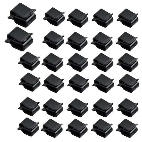 Solar Panel Cable Clamp Photovoltaic Cable Holder Cable Tie Trailer Frame Cable Clamp for Solar Module Fixing 30 Pieces Black