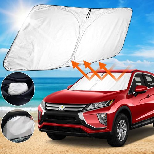 Mitsubishi Ego Eclipse Cross 2018 2019 2020 2021 2022 Folding Sun Shade Cloth Silver