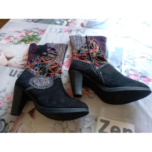 Bottines Neuves Pointure 42 Noir Détails