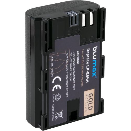 Batterie de Rechange pour Canon LP-E6NH |- 2250 mAh -| LP-E6N LP-E6 pour Canon EOS R Ra R6 R7 5D Mark II III IV 5DS R 7D 80D 90D XC10 XC15