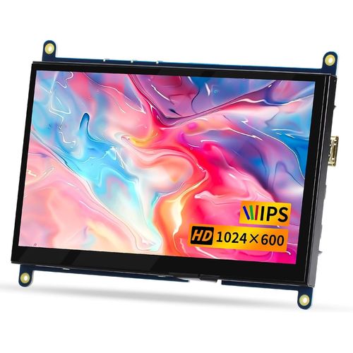 7 Pouces Raspberry Pi Display, Hd Ips 1024x600 Mini Moniteur Pour Raspberry Pi 5/4/3, Pc, Windows, Xbox, Caméra[Hub6110509]