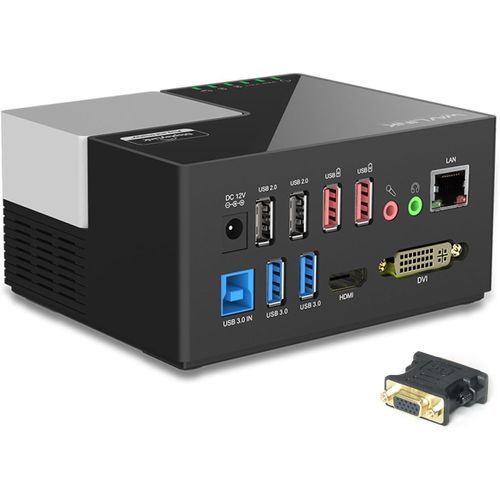 Station D'Accueil Universelle Usb 3.0 Double Vidéo Avec Dvi/Hdmi (Jusqu'À 2048X1152), 2 Usb3.0 + 2 Usb2.0, Gigabit Ethernet, Audio, Micro, Prise En Charge De Windows 10, 8.1, 8, 7 [HUB6110114]