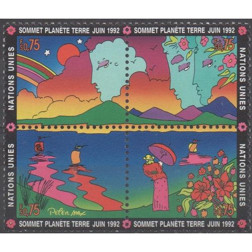 Nations Unies Timbre Sommet Planète Tette 1997