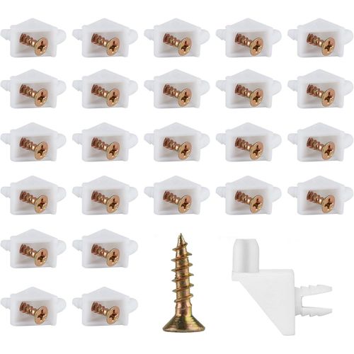 Anwxai-Lot De 100 Supports D'étagère Ikea De 5mm-Pour Supports D'étagère Ikea Pax-Pour Supports De Sol Komplement-Pièce De Rechange Ikea 101558(Blanc)