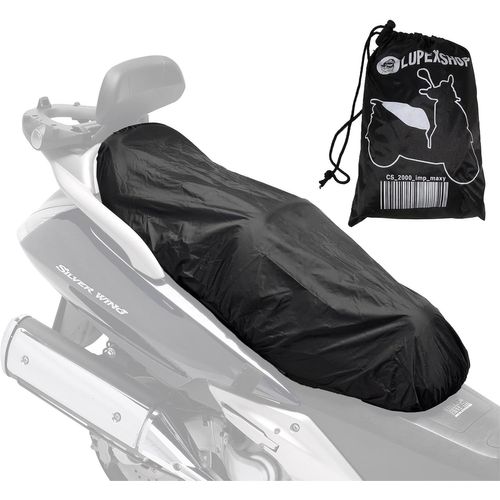 Anwxai-Housse De Selle Universelle Imperméable Taille Maxi 115 X 50cm,Housse De Selle Adaptable Pour Scooter Et Moto,Matériau Polyester,Noir,Avec Sac