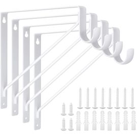 Anwxai-Equerres Etageres Murale,4 Packs Supports Équerre D'étagère Fixation,Charge De 150kg,Crochets Pour Étagères,Cadre Flottant De Supports Triangulaires De 90 Degrés En Métal Charge Lourde