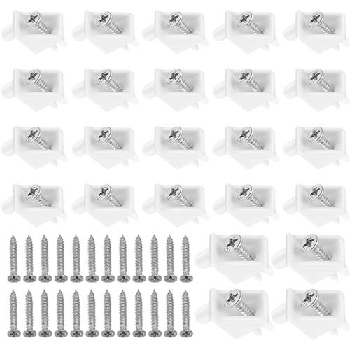 anwxai-24 Pièces Support Étagère 101558 Compatible Avec Ikea Pax Komplement Rechange Taquet Étagère Fixation Cheville Blanc Pour Armoire De Cuisine,Bibliothèque,Armoire,Armoire De Meubles