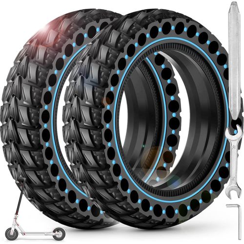 Anwxai-2pcs 50/75-6.1 Pouces Pneu Plein Pour Trotinette Electrique,8.5x2 Roue,8 1/2 X 2 Pneus Pour Xiaomi M365 / M365 Pro / 1s / Pro 2/3 / 3 Lite/Essential