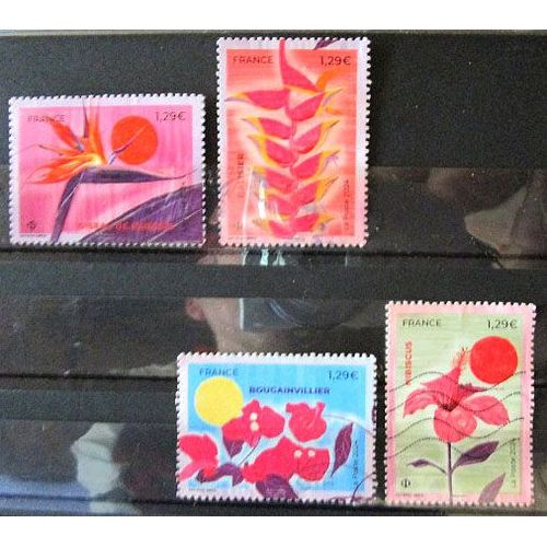 2024. Série Complète F5750 À F5753: Fleurs Tropicales.