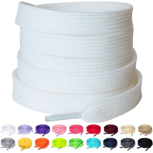 Anwxai-2 Paires Lacets Plats,Lacets Durable De Remplacement De 10mm De Qualité Pour Chaussures De Sport,Chaussures De Ville