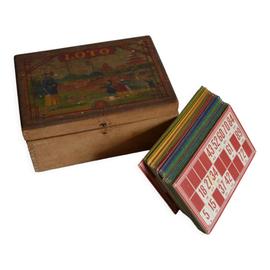 Boîte de jeu Loto ancien vintage et durable