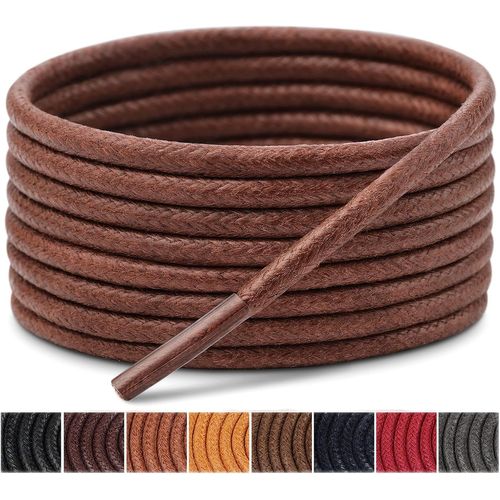 Anwxai-3 Paires Lacets Ronds Cirés Pour Chaussures De Ville¿Ø2.5mm Pour Les Brogues,Derbies,Oxford,Affaires,Aux Lacets De Bottes De Désert Et De Bottines Pour Hommes Et Femmes