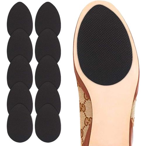 Anwxai-Lot De 5 Paires De Semelles De Chaussures Antidérapantes En Caoutchouc Auto-Adhésifs,Patins Antidérapants Chaussures,Autocollants Et Protections De Sol Et De Talon,Usure Réduite De La Semelle(Noir)