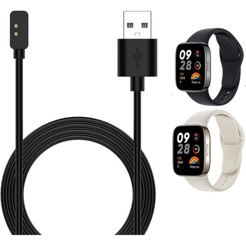 Anwxai-Chargeur Compatible Avec Redmi Watch 3/2 Lite/Smart Band Pro/Mi Band 7 Pro-Station De Chargemagnétique 1m Câble Usb Pourmontre Connectée-Noir(A)