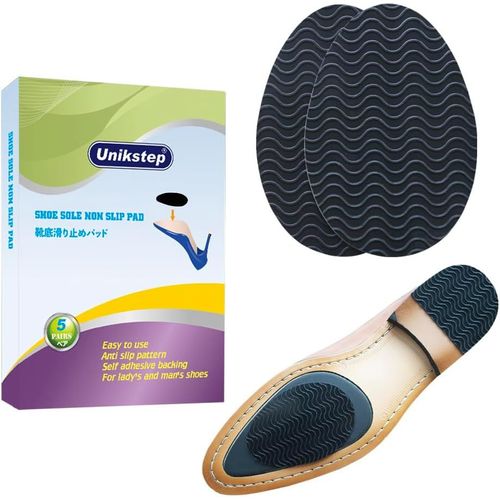 Anwxai-5 Paires De Poignées Antidérapantes Pour Semelle De Chaussure,Coussinets En Caoutchouc Auto-Adhésifs Antidérapants Avec Design Ondulé,Protections Pour Le Bas De La Chaussure Et Le Talon
